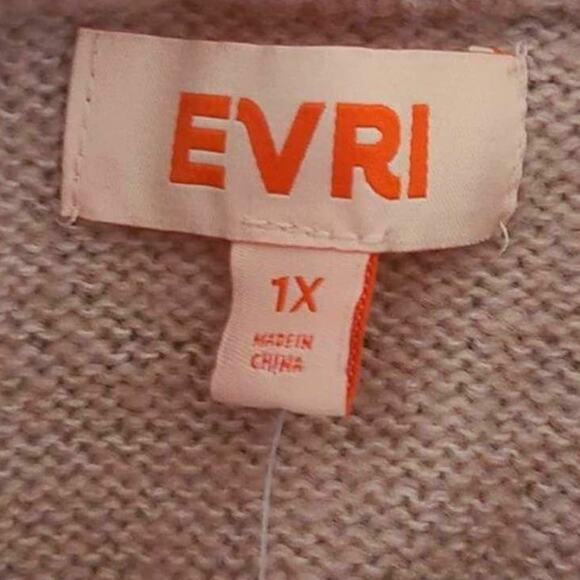 EVRI Women’s Cozy Ribbed Crewneck Sweater - Pink, Size 1X - NWOT - Picture 6 of 6